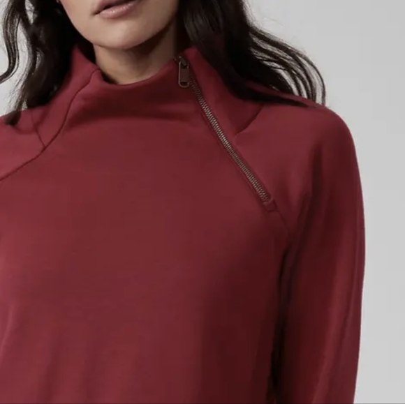 NWT Athleta Cozy Karma Asym Pullover - Picture 5 of 9